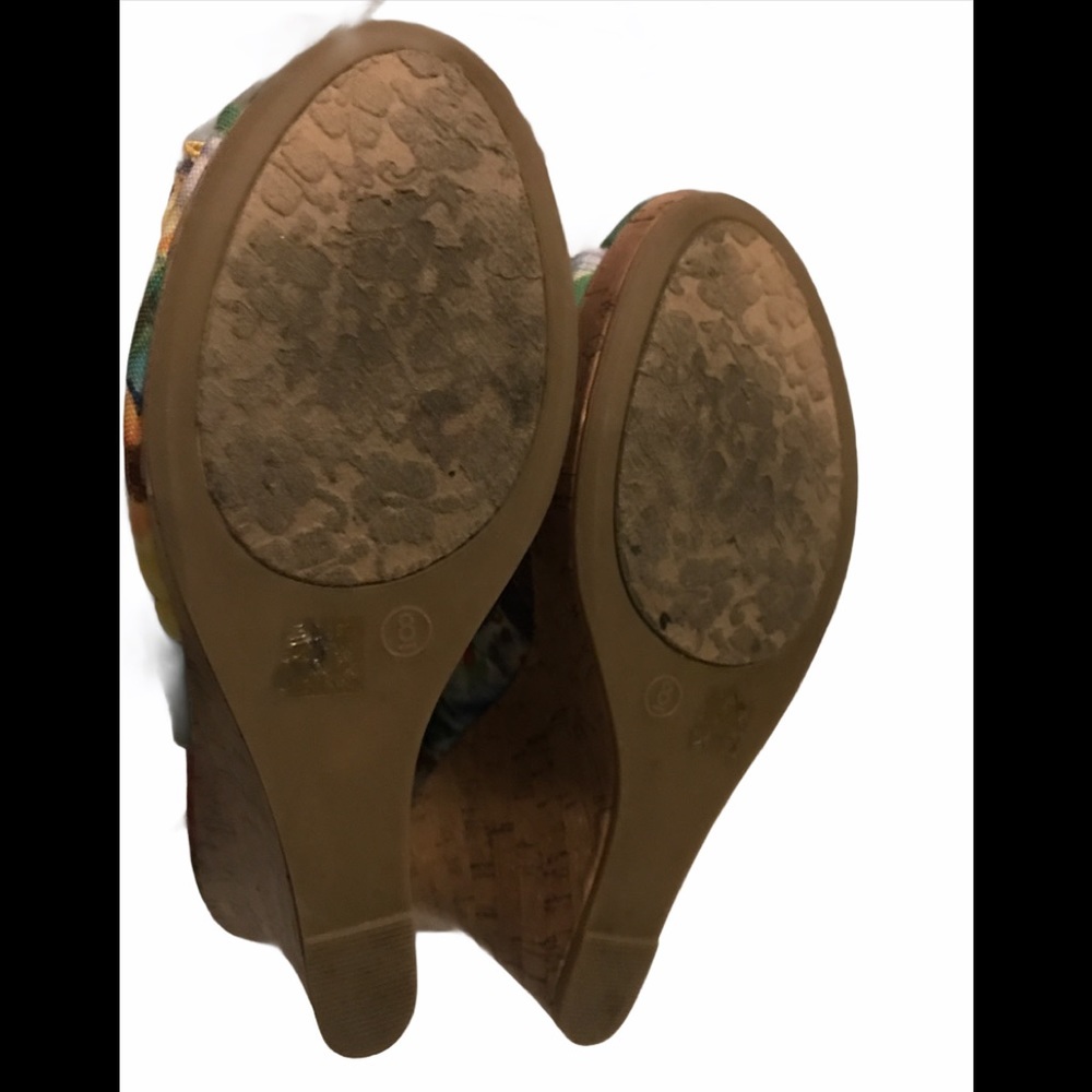 CL BY LUANDRY Floral buckle sling back wedge 8 - Picture 8 of 9